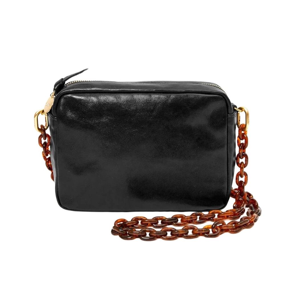 CLARE V Shoulder Chain Strap Mini Round Link Tortoise Gold Handbag Accessory NEW - Picture 2 of 12